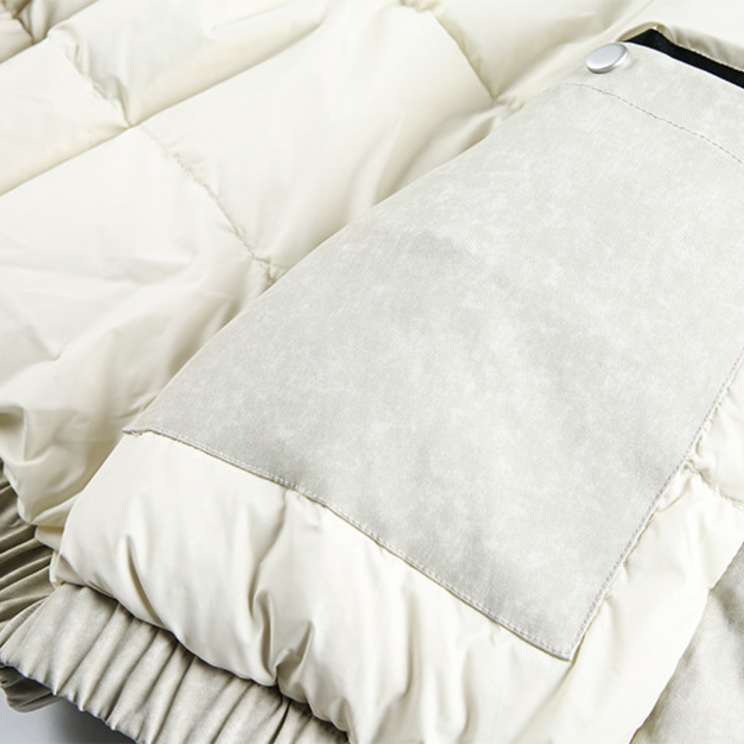 Faux layered wool polo collar knit N748