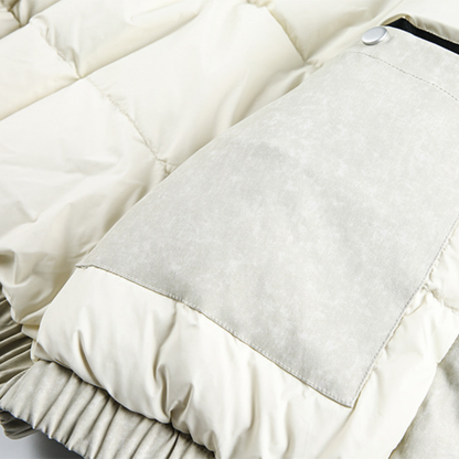 Faux layered wool polo collar knit N748