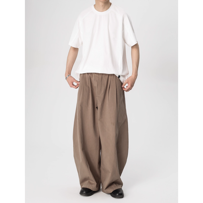 Tencel Cotton Wide Barrel Pants N741