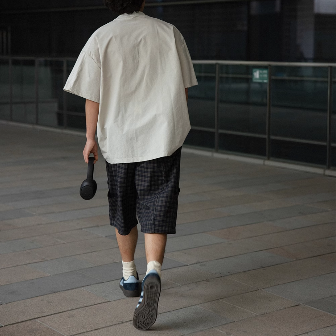 バックサイド　布帛切り替え　Tシャツ　N404