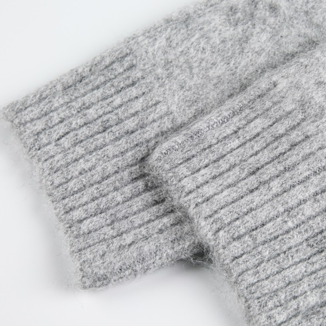 シャギーニット　クルーネック　カーディガン　N940