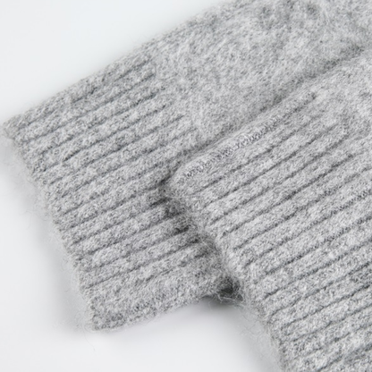 シャギーニット　クルーネック　カーディガン　N940