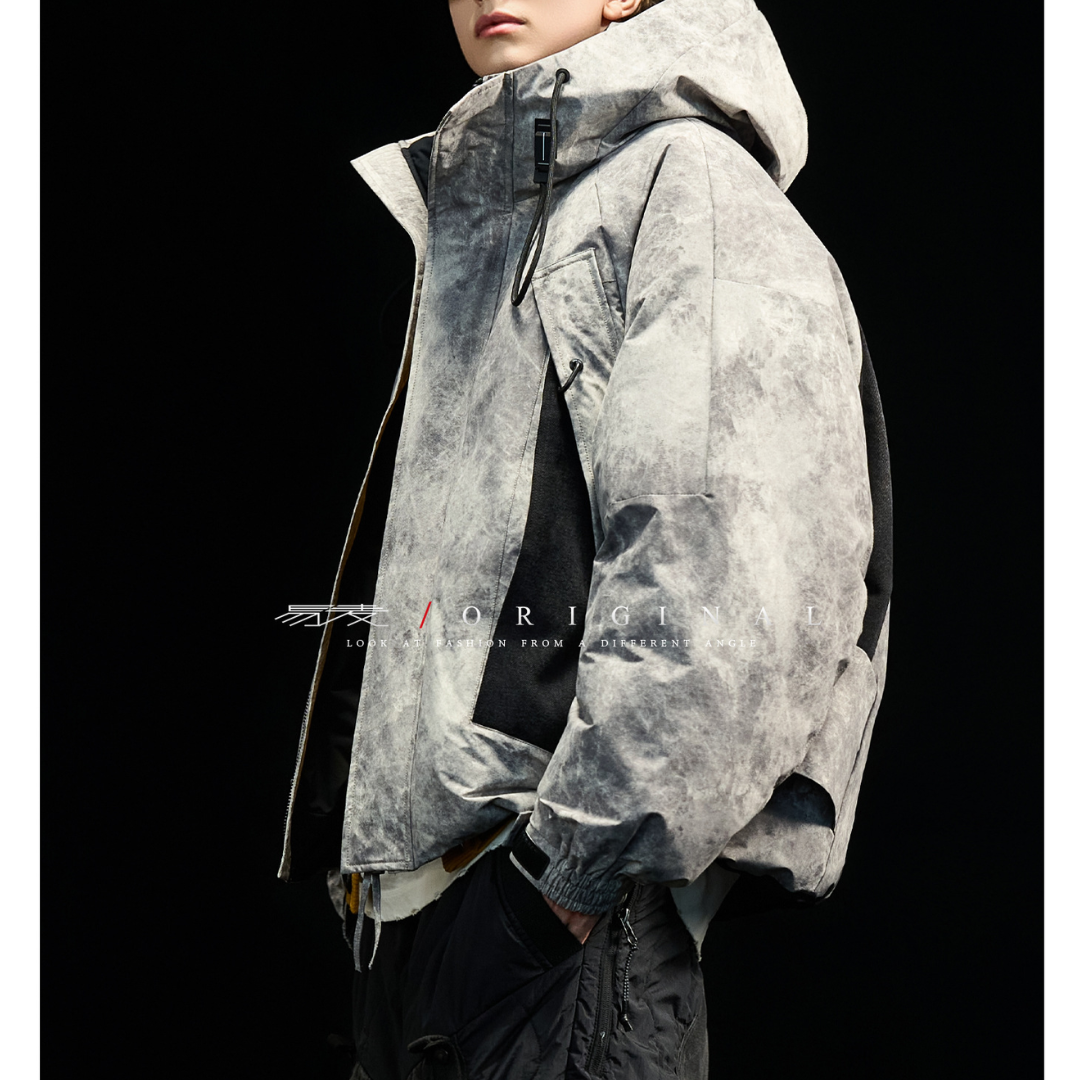 [YMORIGINAL] White Duck Down Fog Color Hooded Jacket N843