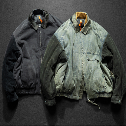 【Y.M.ORIGINAL】ホワイトダックダウン　デニムコンビ　ジャケット　N847