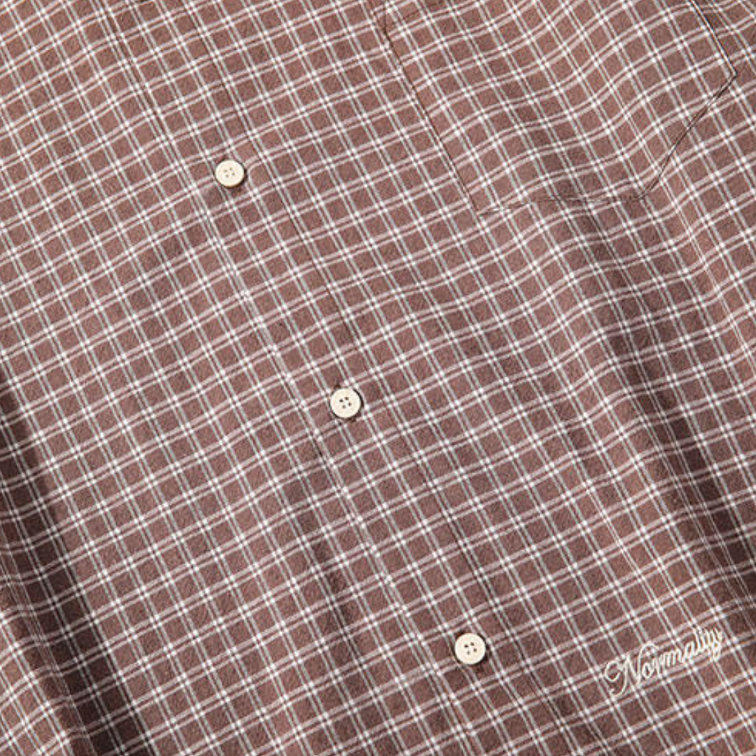 ポイントロゴ　グラフチェック　シャツ　N1251