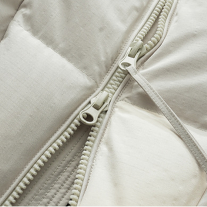 【Y.M.ORIGINAL】ホワイトダックダウン　ZIPスタンドカラー　ベスト　N871