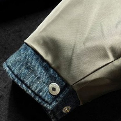 [YMORIGINAL] White Duck Down Denim Layered Jacket N856