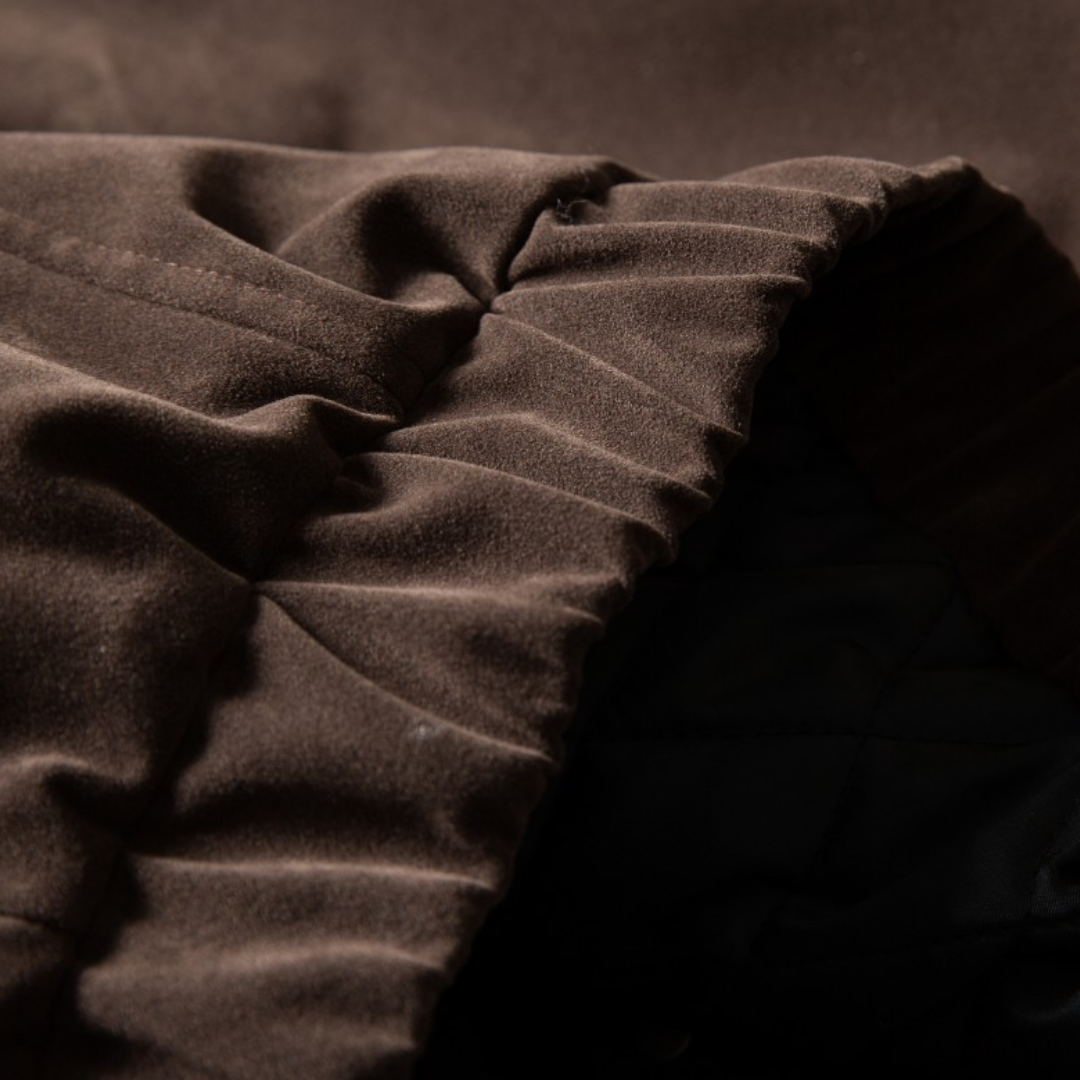 Faux layered wool polo collar knit N748