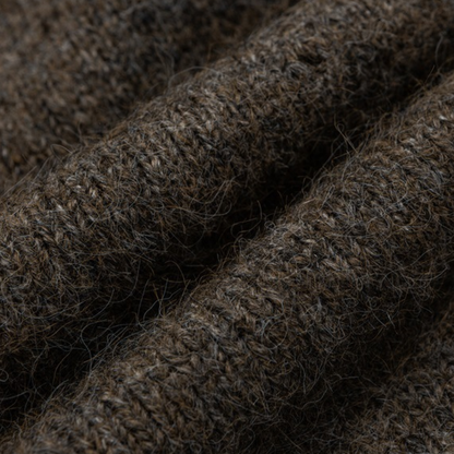 ウール混 シャギーニット フード カーディガン　N939