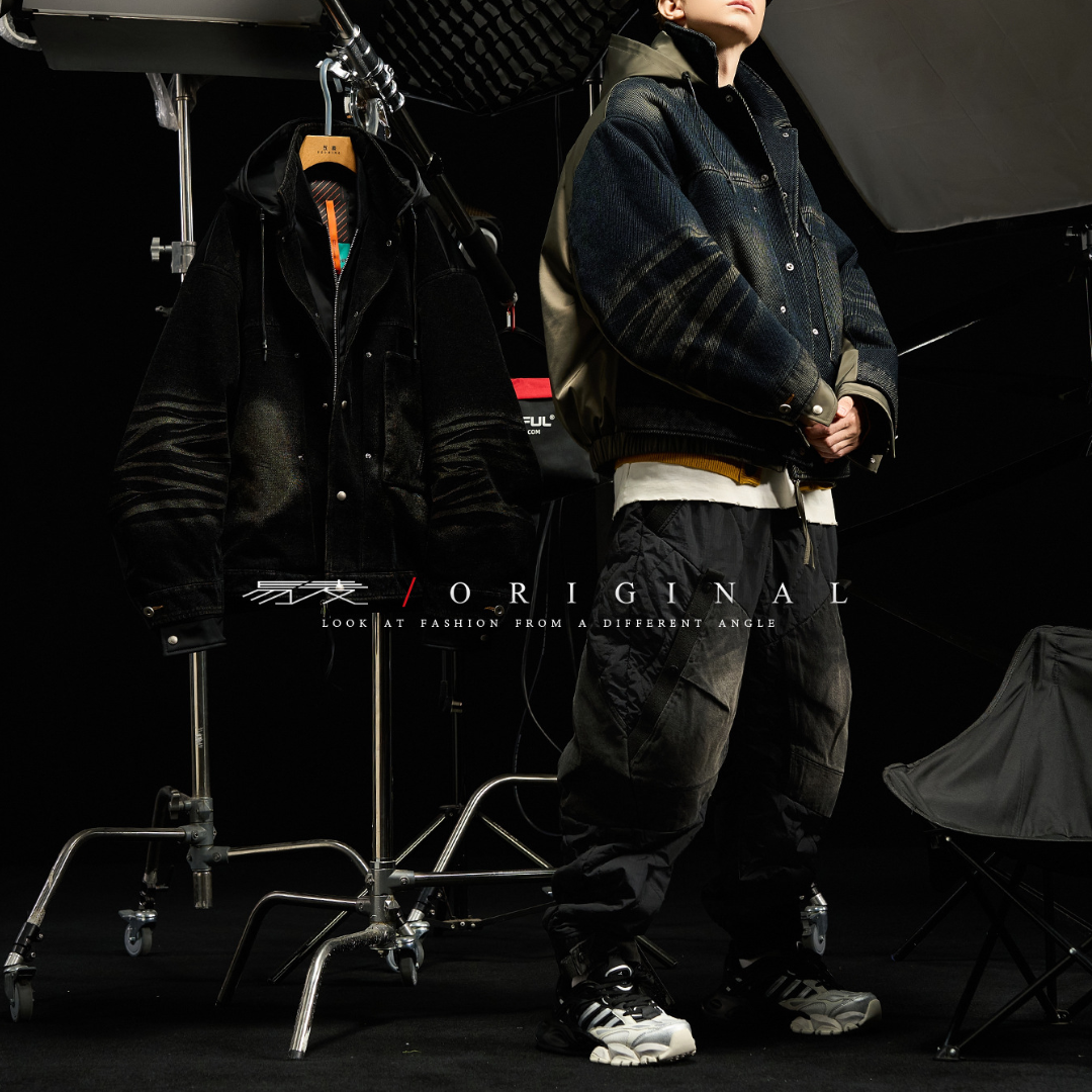 [YMORIGINAL] White Duck Down Layered Denim Jacket N840