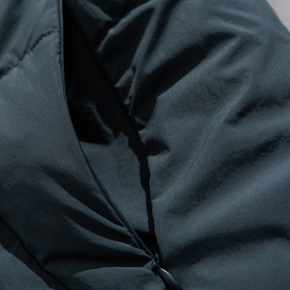 White Down Raglan Sleeve Hooded Jacket N1024