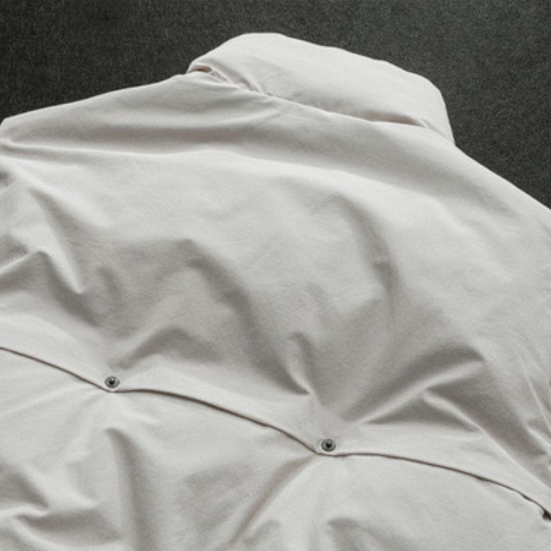 [YMORIGINAL] White Duck Down Fly Front Vest N870