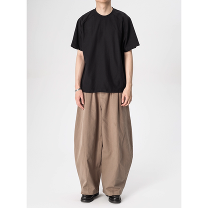 Tencel Cotton Wide Barrel Pants N741