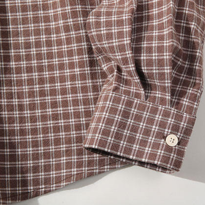 ポイントロゴ　グラフチェック　シャツ　N1251