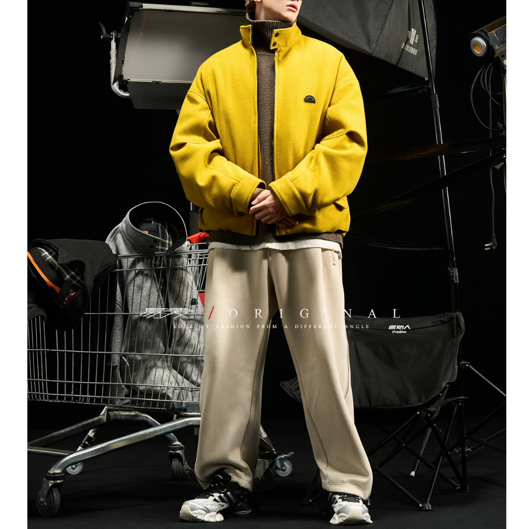 [YMORIGINAL] White Duck Down Woolly PE Stand Jacket N851