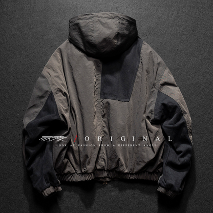 [YMORIGINAL] White Duck Down Denim Layered Hooded Jacket N846