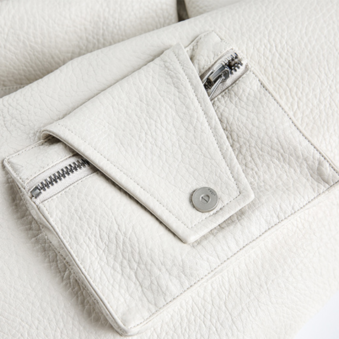 Faux layered wool polo collar knit N748