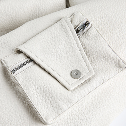 Faux layered wool polo collar knit N748