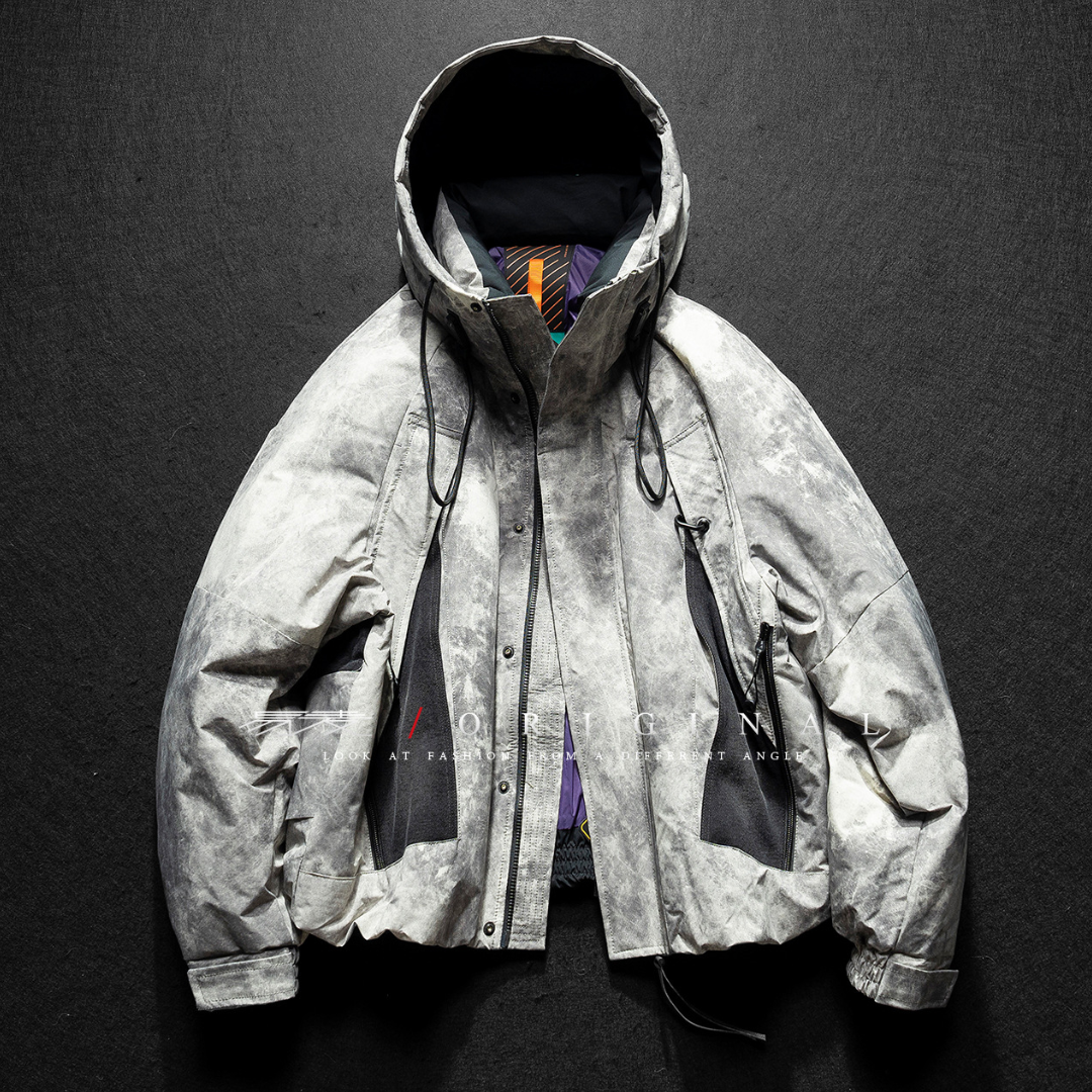 [YMORIGINAL] White Duck Down Fog Color Hooded Jacket N843