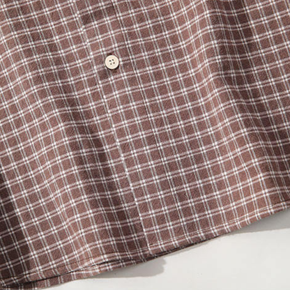 ポイントロゴ　グラフチェック　シャツ　N1251