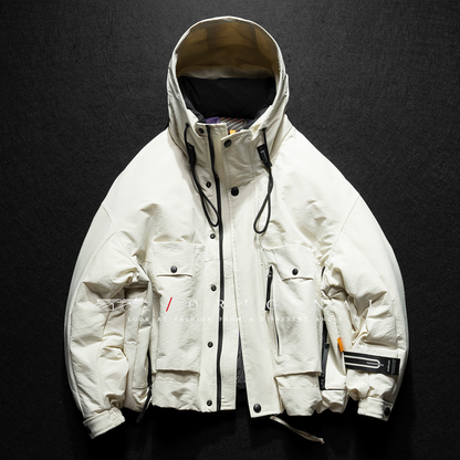 [YMORIGINAL] White Duck Down Utility Hooded Jacket N857