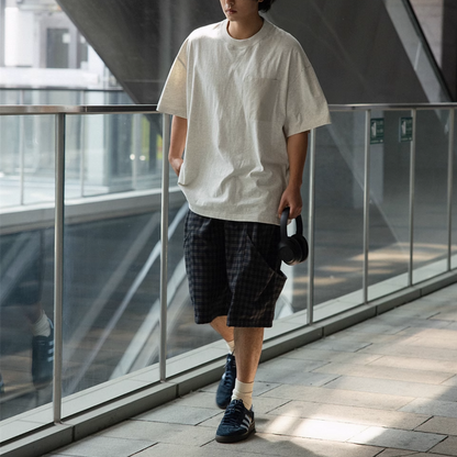 バックサイド　布帛切り替え　Tシャツ　N404