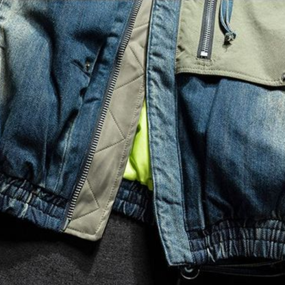 [YMORIGINAL] White Duck Down Denim Layered Jacket N856