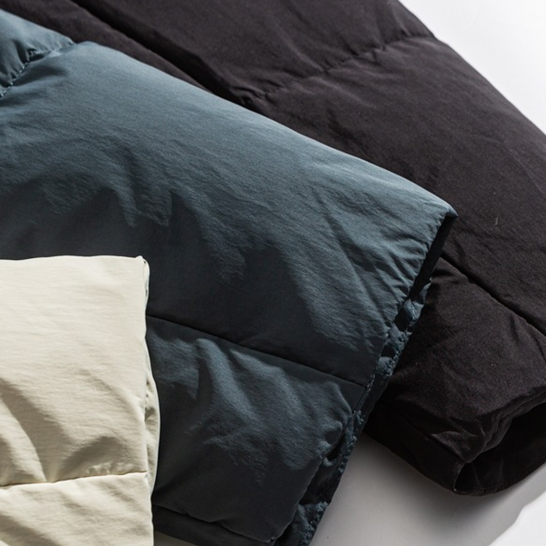 White Down Raglan Sleeve Hooded Jacket N1024