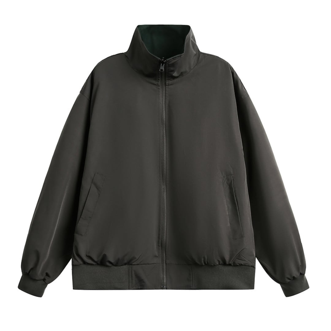 リバーシブル　バイカラー　スタンドジャケット　B976