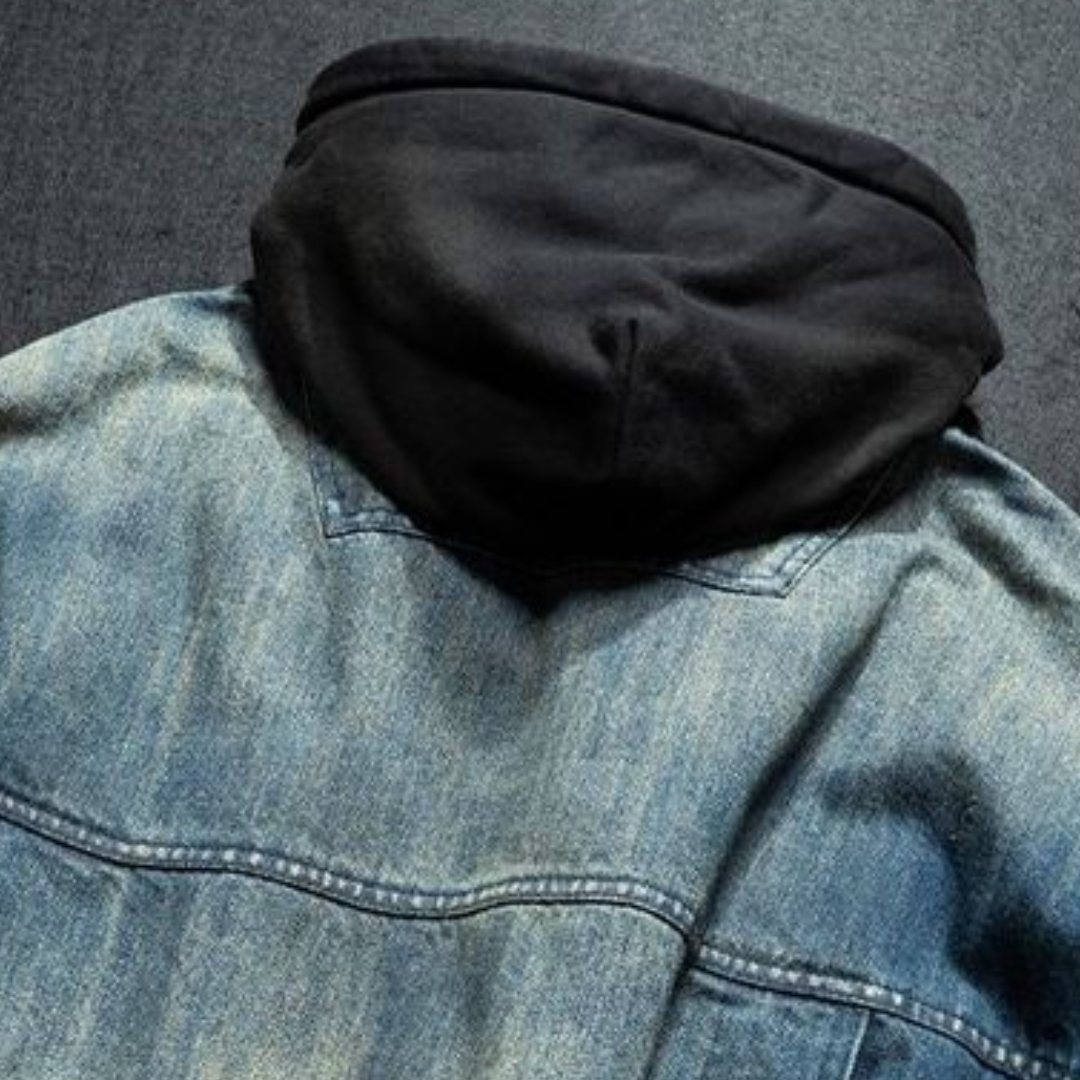 [YMORIGINAL] White Duck Down Denim Layered Jacket N856