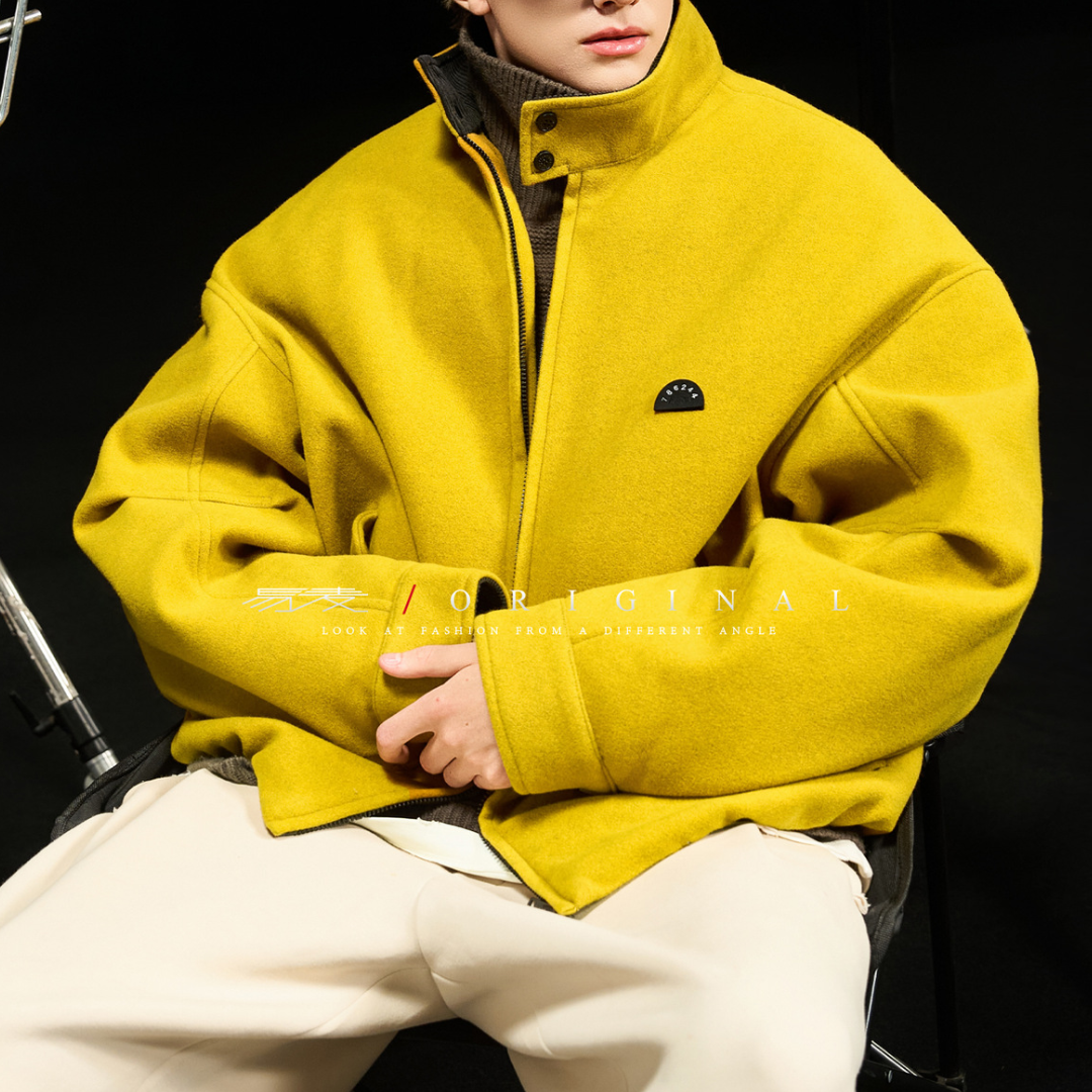 [YMORIGINAL] White Duck Down Woolly PE Stand Jacket N851