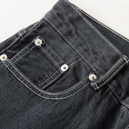ウォッシュドデニム　ストレートパンツ　N1399