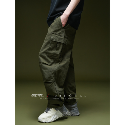 【Y.M.ORIGINAL】コットンポリエステル　マルチタック　カーゴパンツ　N972