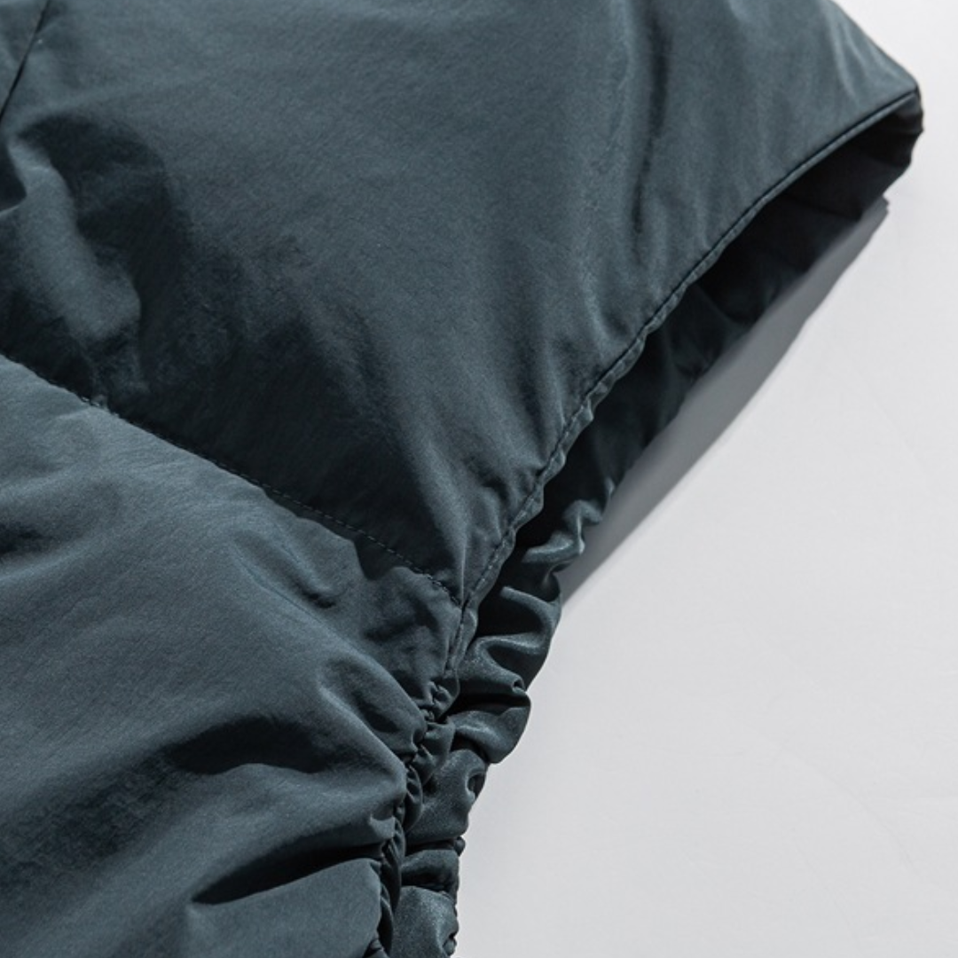 ホワイトダウン　パネル　ダウンベスト　N1023