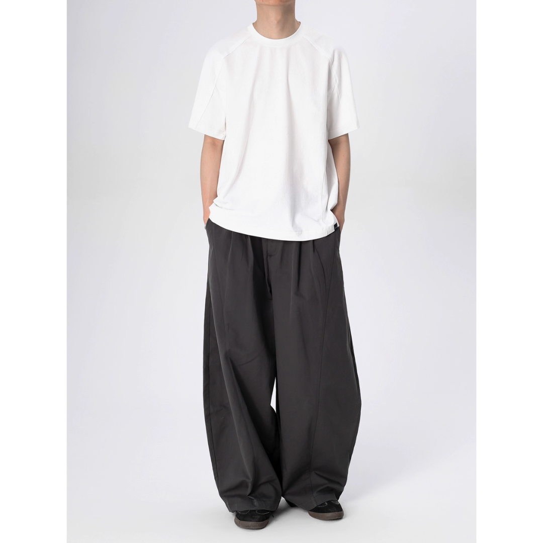 Tencel Cotton Wide Barrel Pants N741
