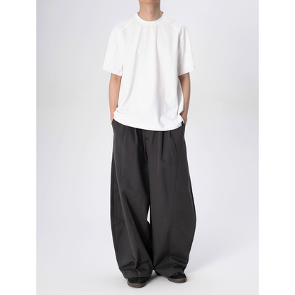 Tencel Cotton Wide Barrel Pants N741
