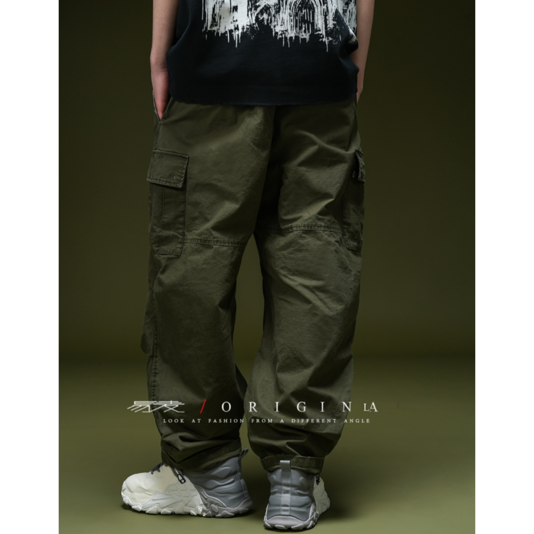 【Y.M.ORIGINAL】コットンポリエステル　マルチタック　カーゴパンツ　N972