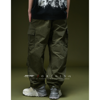 【Y.M.ORIGINAL】コットンポリエステル　マルチタック　カーゴパンツ　N972