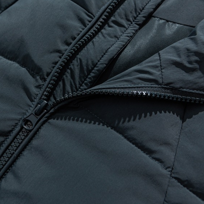 White Down Raglan Sleeve Hooded Jacket N1024