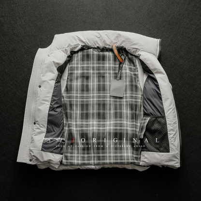 [YMORIGINAL] White Duck Down Fly Front Vest N870