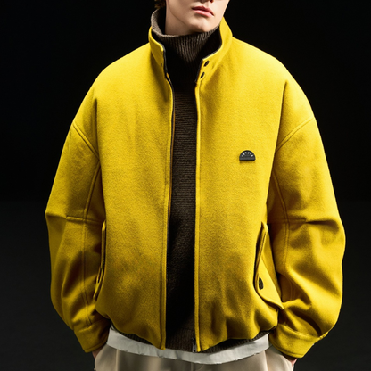 [YMORIGINAL] White Duck Down Woolly PE Stand Jacket N851