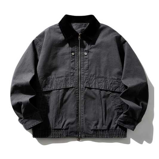 コーデュロイカラー　ダブルジップ　ジャケット　N1672