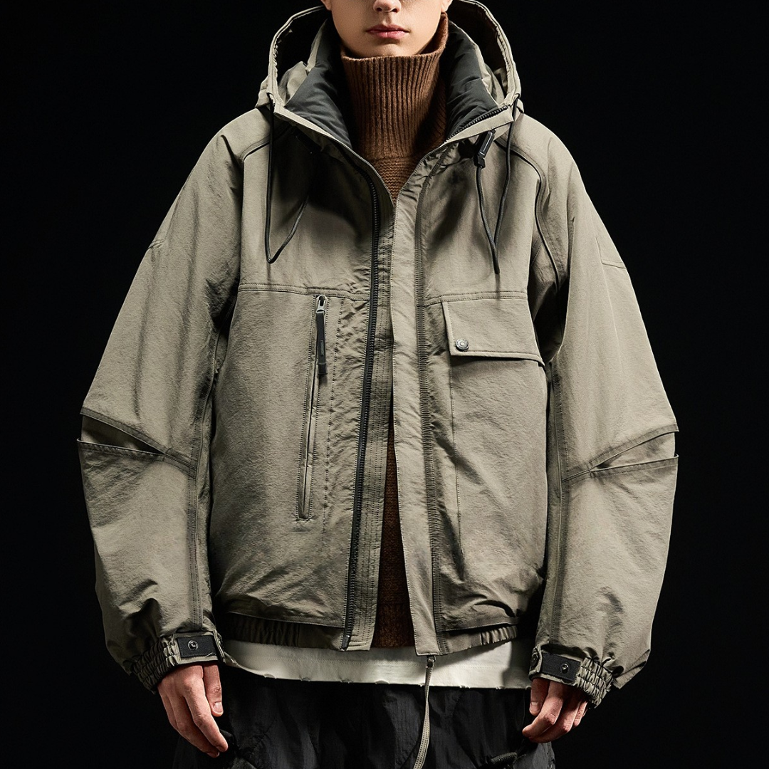 [YMORIGINAL] Arm slit, big pocket, short down jacket N858