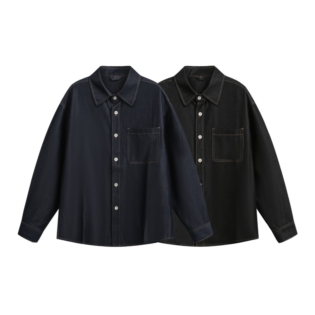 デニム レギュラーカラー シャツ N675