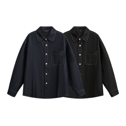 デニム レギュラーカラー シャツ N675
