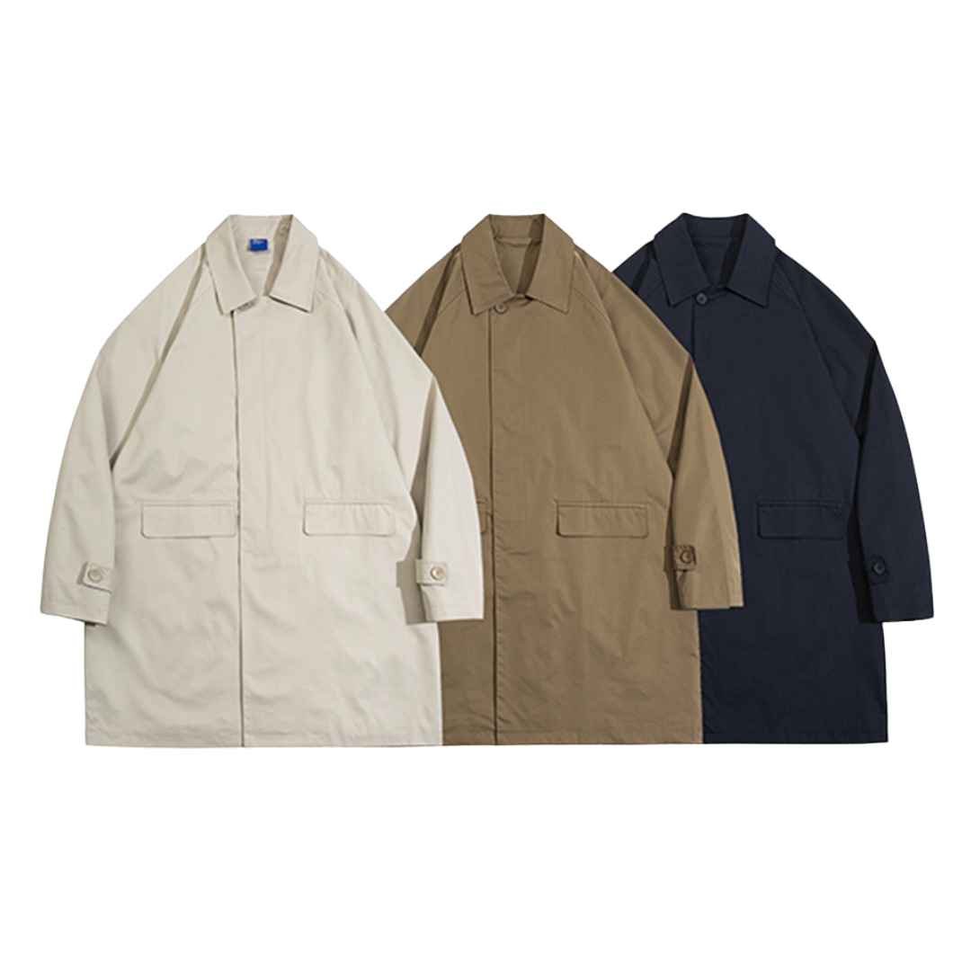 高密度ポリエステル　ワイド　ステンカラーコート　N1274