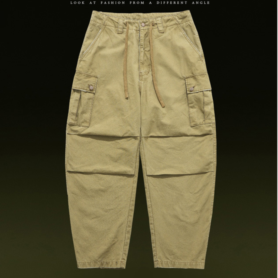 【Y.M.ORIGINAL】コットンポリエステル　マルチタック　カーゴパンツ　N972
