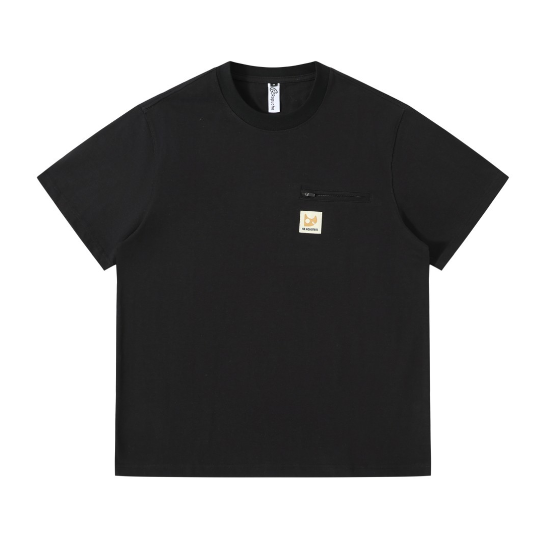 ワンポイントロゴ　フロントジップ　Tシャツ　N1618