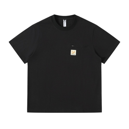 ワンポイントロゴ　フロントジップ　Tシャツ　N1618