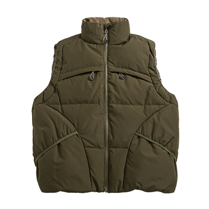 Faux layered wool polo collar knit N748